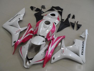 Branco Pérola & Rosa Carenagem Moto Honda CBR 600RR 07-08