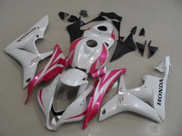 Branco Pérola & Rosa Carenagem Moto Honda CBR 600RR 07-08 Branco Pérola & Rosa Carenagem Moto Honda CBR 600RR 07-08