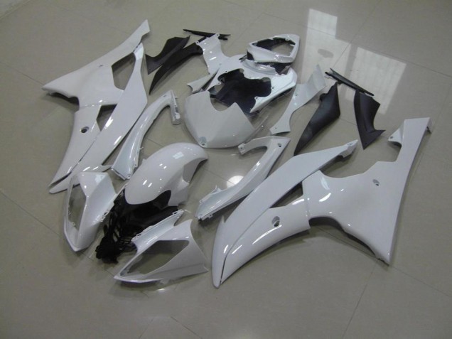 Branco Pérola Sem Decalques Carenagem Moto Yamaha R6 08-16 Branco Pérola Sem Decalques Carenagem Moto Yamaha R6 08-16