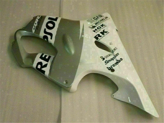 Branco Prata Carenagem Moto Honda CBR 600 F4i 01-03 Branco Prata Carenagem Moto Honda CBR 600 F4i 01-03