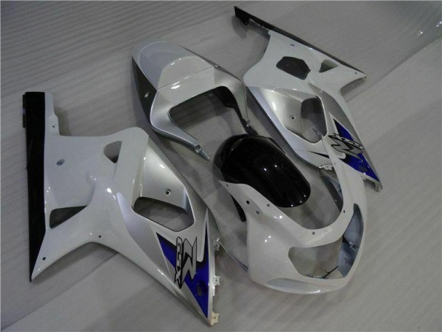 Branco Prata Carenagem Moto Suzuki GSXR 600 / 750 K1 K2 K3 01-03
