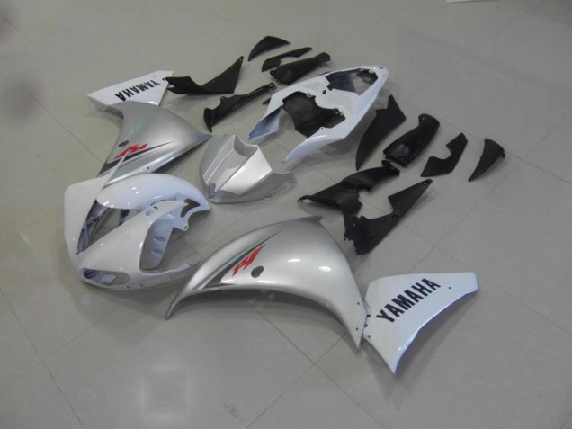 Branco Prata Carenagem Moto Yamaha R1 09-11 Branco Prata Carenagem Moto Yamaha R1 09-11