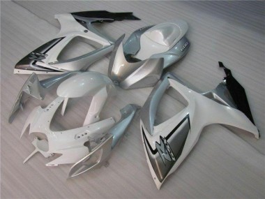 Branco Prata Carroçaria Moto Suzuki GSXR 600 / 750 K6 06-07