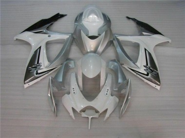 Branco Prata Kits Carenagem Moto Suzuki GSXR 600 / 750 K6 06-07