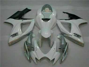 Branco Prata Moto Plásticos Suzuki GSXR 600 / 750 K6 06-07