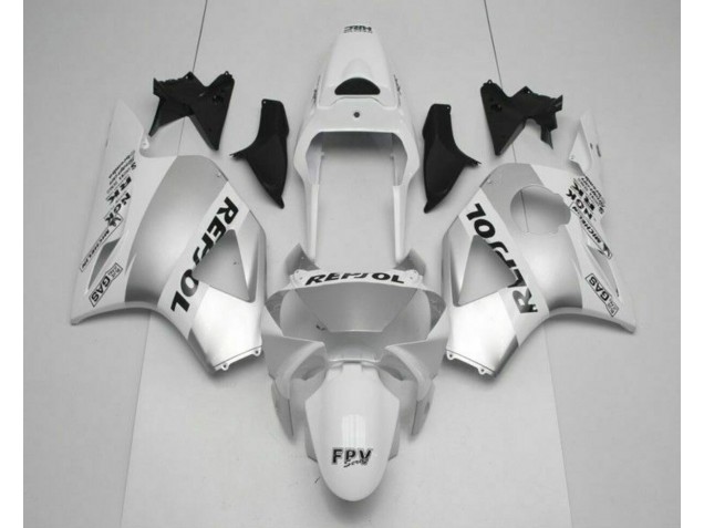 Branco Prata Preto Repsol Carenagem Moto Honda CBR 900RR 954RR 02-03 Branco Prata Preto Repsol Carenagem Moto Honda CBR 900RR 954RR 02-03