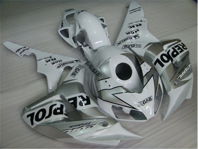 Branco Prata Preto Repsol Moto Plástico Honda CBR 1000RR 04-05 Branco Prata Preto Repsol Moto Plástico Honda CBR 1000RR 04-05