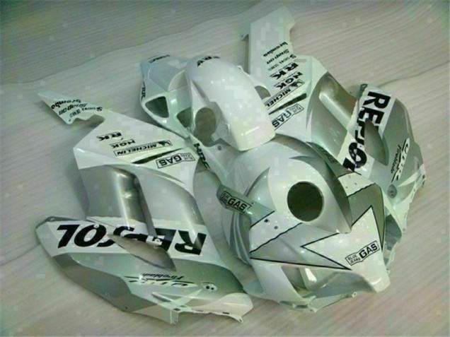 Branco Prata Repsol Carenagem Moto Honda CBR 1000RR 04-05 Branco Prata Repsol Carenagem Moto Honda CBR 1000RR 04-05