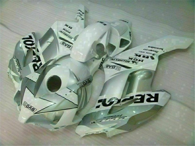 Branco Prata Repsol Carenagem Moto Honda CBR 1000RR 04-05 Branco Prata Repsol Carenagem Moto Honda CBR 1000RR 04-05