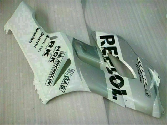 Branco Prata Repsol Carenagem Moto Honda CBR 1000RR 04-05 Branco Prata Repsol Carenagem Moto Honda CBR 1000RR 04-05