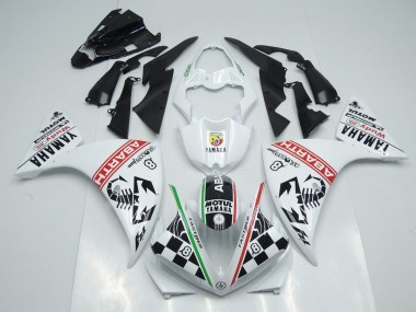 Branco Preto Abrath Carenagem Moto Yamaha R1 12-14