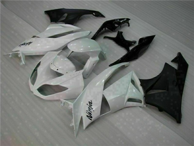 Branco Preto Abs Kits Carenagem Moto Kawasaki ZX6R 09-12 Branco Preto Abs Kits Carenagem Moto Kawasaki ZX6R 09-12