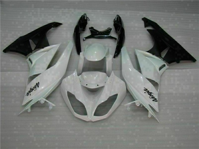 Branco Preto Abs Kits Carenagem Moto Kawasaki ZX6R 09-12 Branco Preto Abs Kits Carenagem Moto Kawasaki ZX6R 09-12