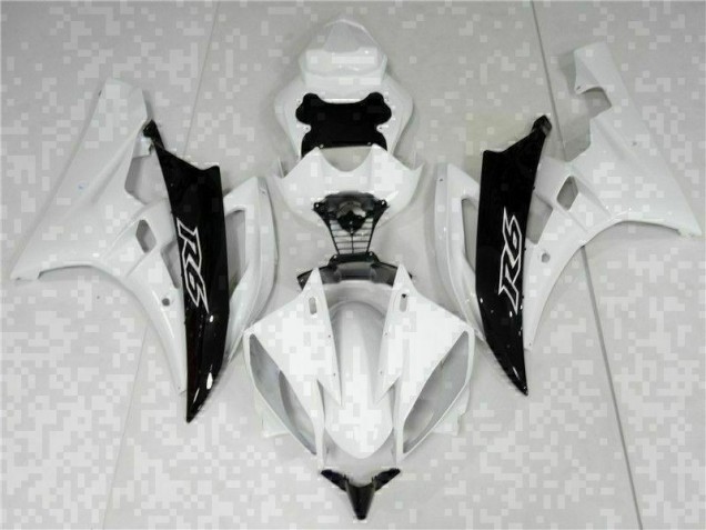 Branco Preto Abs Kits Carenagem Moto Yamaha R6 06-07 Branco Preto Abs Kits Carenagem Moto Yamaha R6 06-07