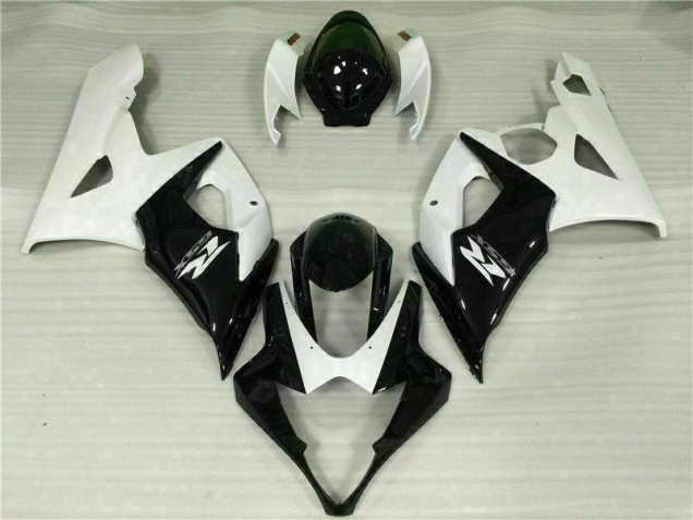 Branco Preto Abs Kits Completos Carenagem Moto Suzuki GSXR 1000 K5 05-06 Branco Preto Abs Kits Completos Carenagem Moto Suzuki GSXR 1000 K5 05-06