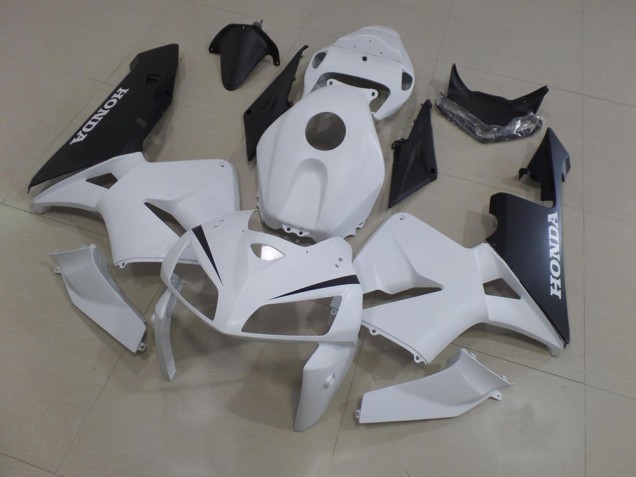 Branco Preto Abs Moto Plásticos Honda CBR 600RR 05-06 Branco Preto Abs Moto Plásticos Honda CBR 600RR 05-06