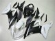 Branco Preto Abs Moto Plásticos Kawasaki ZX6R 13-18 Branco Preto Abs Moto Plásticos Kawasaki ZX6R 13-18
