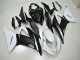 Branco Preto Abs Moto Plásticos Kawasaki ZX6R 13-18 Branco Preto Abs Moto Plásticos Kawasaki ZX6R 13-18