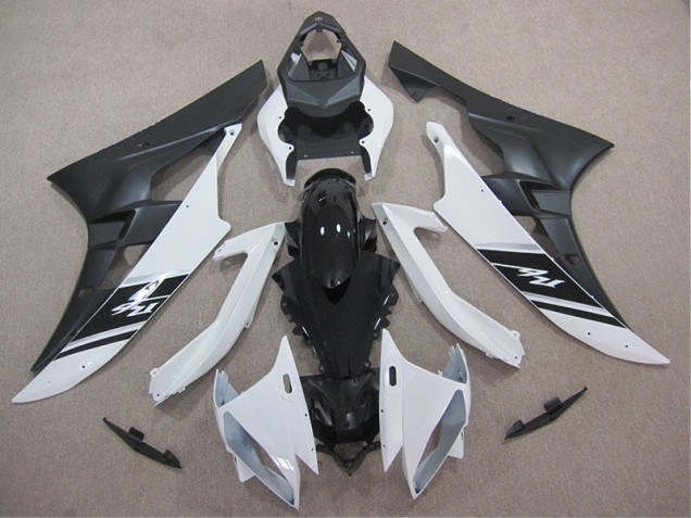 Branco Preto Abs Motocicleta Plástico Yamaha R6 06-07 Branco Preto Abs Motocicleta Plástico Yamaha R6 06-07