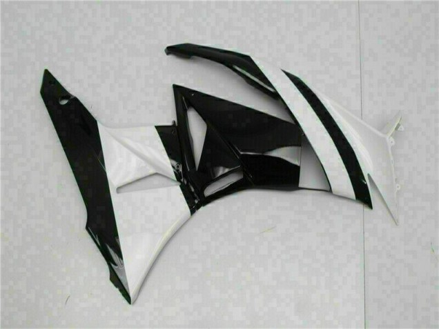 Branco Preto Abs Motocicleta Plásticos Kawasaki ZX6R 09-12 Branco Preto Abs Motocicleta Plásticos Kawasaki ZX6R 09-12