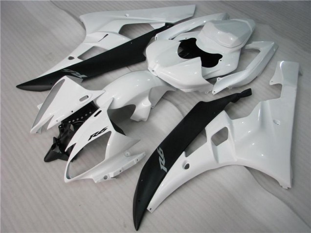Branco Preto Abs Motocicleta Plásticos Yamaha R6 06-07