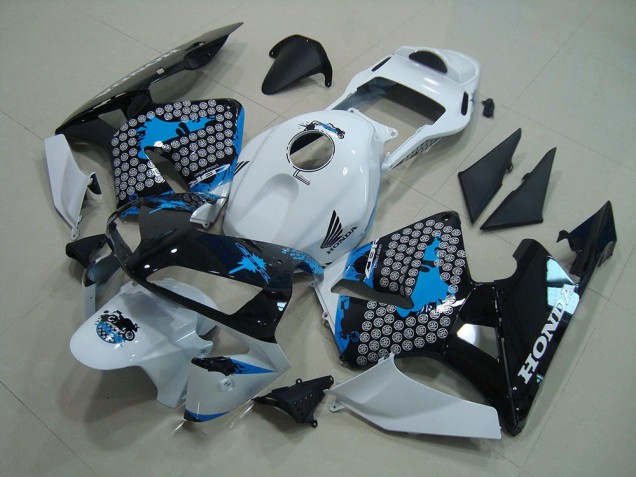 Branco Preto Azul Kits Carenagem Moto Honda CBR 600RR 03-04 Branco Preto Azul Kits Carenagem Moto Honda CBR 600RR 03-04