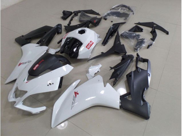 Branco Preto Carenagem Moto Aprilia RS4 50 125 11-18 Branco Preto Carenagem Moto Aprilia RS4 50 125 11-18