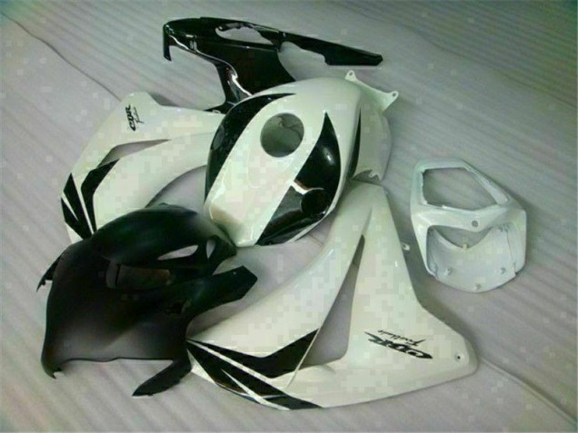 Branco Preto Carenagem Moto Honda CBR 1000RR 08-11 Branco Preto Carenagem Moto Honda CBR 1000RR 08-11