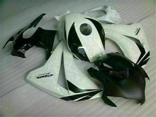 Branco Preto Carenagem Moto Honda CBR 1000RR 08-11 Branco Preto Carenagem Moto Honda CBR 1000RR 08-11