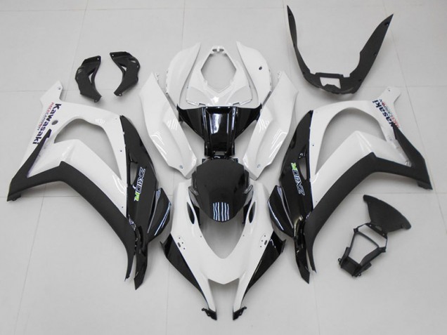 Branco Preto Carenagem Moto Kawasaki ZX10R 16-19 Branco Preto Carenagem Moto Kawasaki ZX10R 16-19