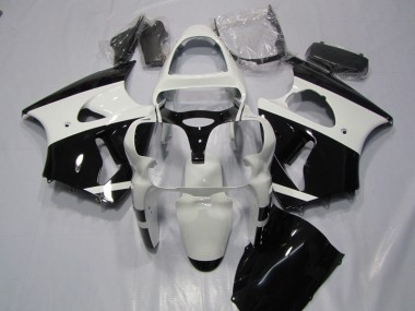 Branco Preto Carenagem Moto Kawasaki ZX6R 00-02