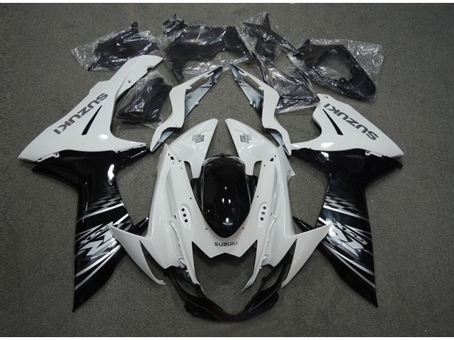 Branco Preto Carenagem Moto Suzuki GSXR 600 K11 11-21 Branco Preto Carenagem Moto Suzuki GSXR 600 K11 11-21