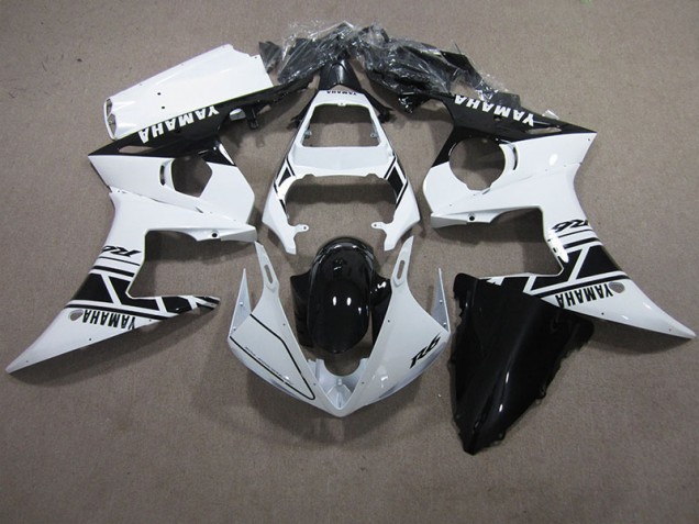 Branco Preto Carenagem Moto Yamaha R6 03-05