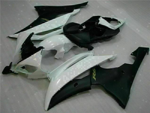 Branco Preto Carenagem Moto Yamaha R6 08-16 Branco Preto Carenagem Moto Yamaha R6 08-16