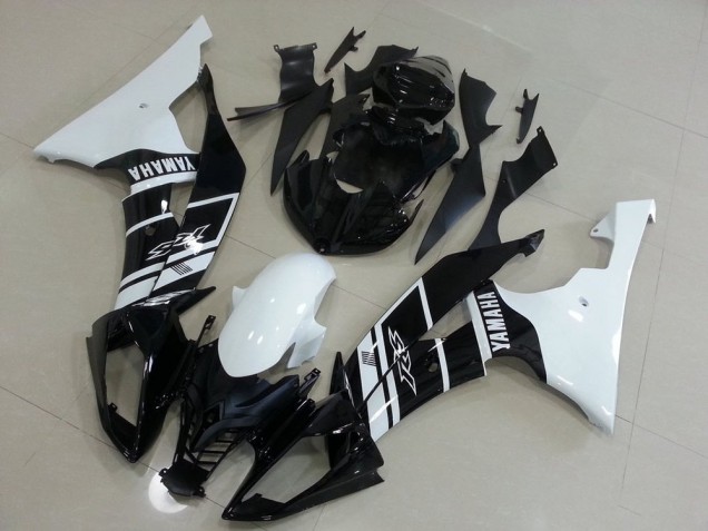Branco & Preto Carenagem Moto Yamaha R6 08-16 Branco & Preto Carenagem Moto Yamaha R6 08-16