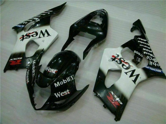 Branco Preto Carroçaria Moto Suzuki GSXR 1000 K3 03-04