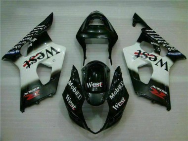 Branco Preto Carroçaria Moto Suzuki GSXR 1000 K3 03-04