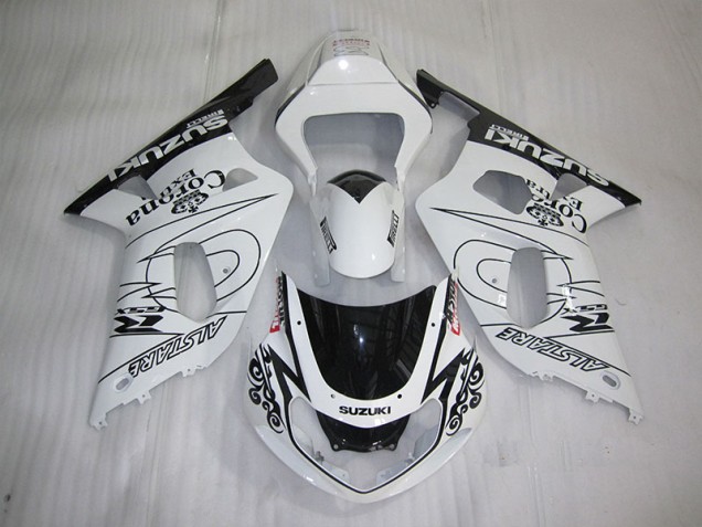 Branco Preto Corona Extra Carenagem Moto Suzuki GSXR 600 K1 K2 K3 01-03 Branco Preto Corona Extra Carenagem Moto Suzuki GSXR 600 K1 K2 K3 01-03