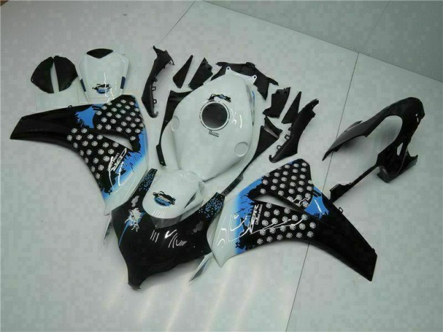 Branco Preto Injeção Kit Carenagem Moto Honda CBR 1000RR 08-11 Branco Preto Injeção Kit Carenagem Moto Honda CBR 1000RR 08-11