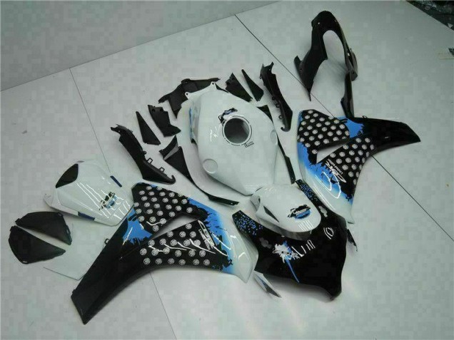 Branco Preto Injeção Kit Carenagem Moto Honda CBR 1000RR 08-11 Branco Preto Injeção Kit Carenagem Moto Honda CBR 1000RR 08-11