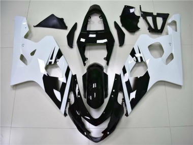 Branco Preto Injeção Kit Carenagem Moto Suzuki GSXR 600 / 750 K4 04-05
