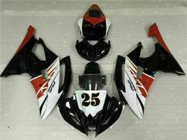 Branco Preto Injeção Kit Carenagem Moto Yamaha R6 08-16