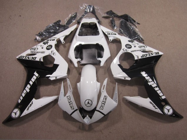 Branco Preto Injeção Kit Carenagem Yamaha R6 03-05 Branco Preto Injeção Kit Carenagem Yamaha R6 03-05