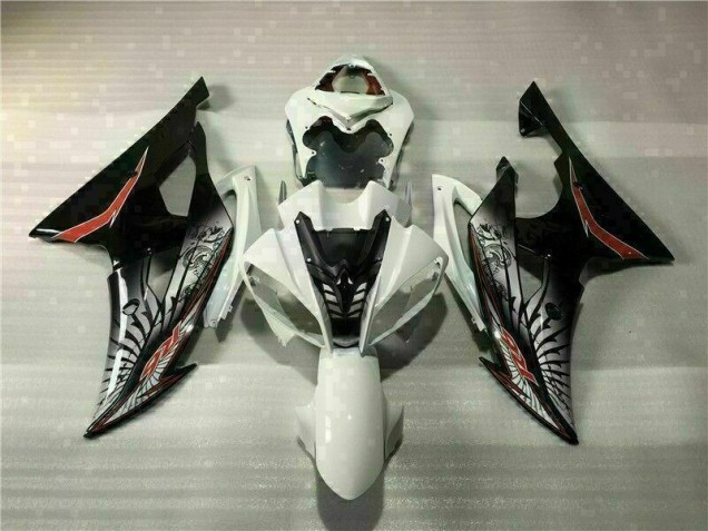 Branco Preto Injeção Kit Carenagem Yamaha R6 08-16 Branco Preto Injeção Kit Carenagem Yamaha R6 08-16