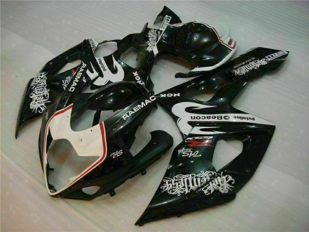 Branco Preto Kit Carenagem Moto Suzuki GSXR 1000 K5 05-06 Branco Preto Kit Carenagem Moto Suzuki GSXR 1000 K5 05-06