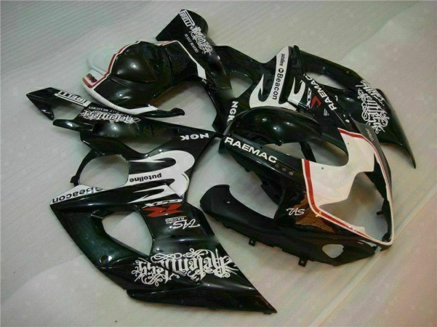 Branco Preto Kit Carenagem Moto Suzuki GSXR 1000 K5 05-06 Branco Preto Kit Carenagem Moto Suzuki GSXR 1000 K5 05-06