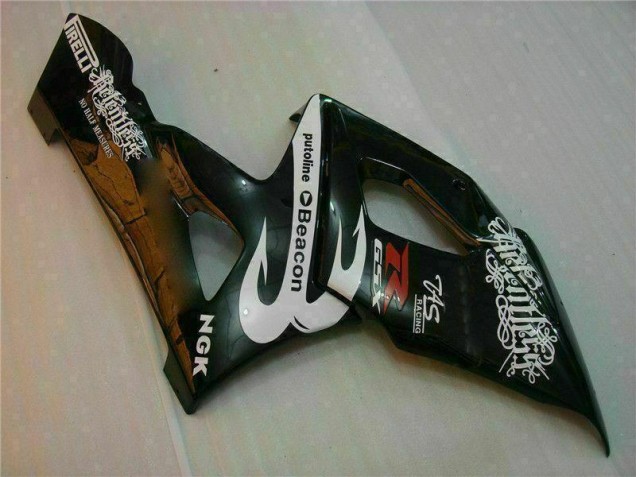 Branco Preto Kit Carenagem Moto Suzuki GSXR 1000 K5 05-06 Branco Preto Kit Carenagem Moto Suzuki GSXR 1000 K5 05-06