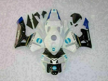 Branco Preto Kit Completo Carenagem Moto Honda CBR 600RR 03-04