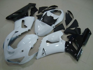 Branco Preto Kits Carenagem Moto Kawasaki ZX6R 05-06