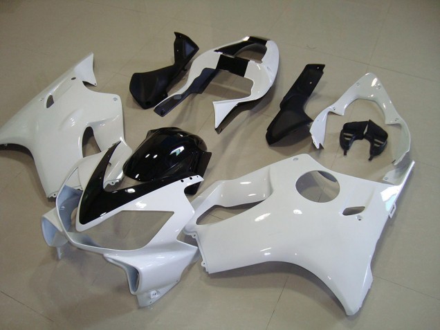 Branco & Preto Listra Carenagem Moto Honda CBR 600 F4i 01-03 Branco & Preto Listra Carenagem Moto Honda CBR 600 F4i 01-03